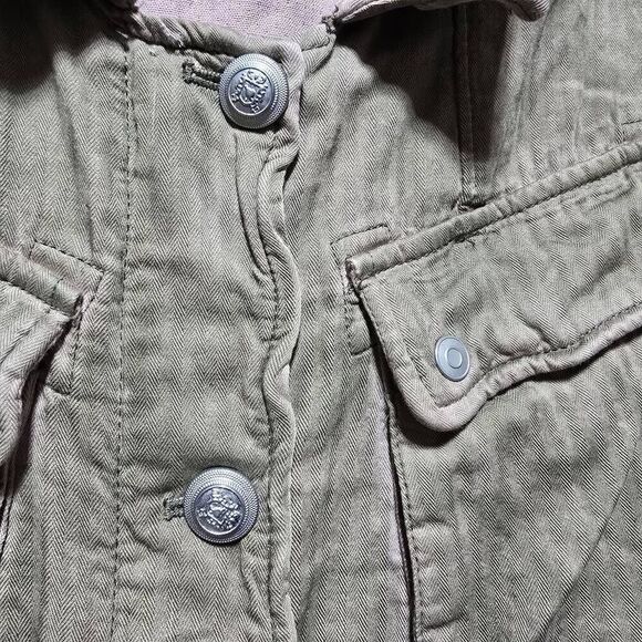 FREE PEOPLE Not Your Brother’s Olive Green Military Surplus Jacket - Picture 4 of 6
